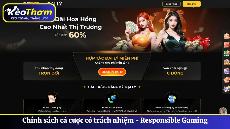 Debet - Sân Chơi Cá Cược Trực Tuyến Hàng Đầu Châu Á 3 Chính sách cá cược có trách nhiệm - Responsible Gaming