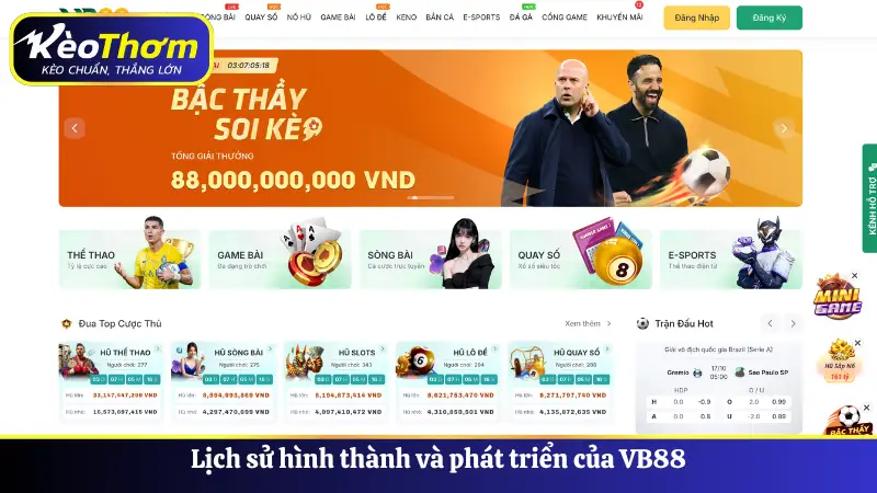 VB88 - Toàn Diện Từ A Đến Z Về Nhà Cái Đổi Thưởng Số 1 2 Lịch sử hình thành và phát triển của VB88