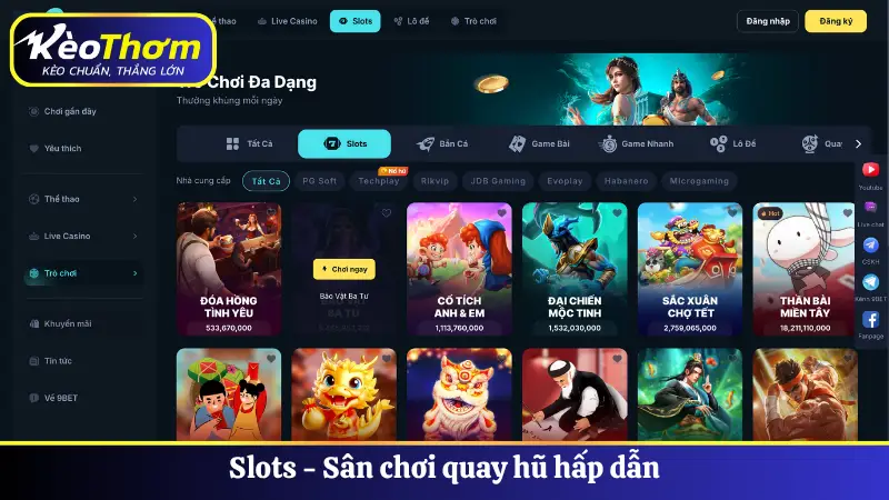 Slots - Sân chơi quay hũ hấp dẫn